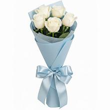 Букет 5 Белых роз Проуд #REPLACE_PRED# Здвинске