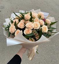 Букет Кремовые розы Латте в Здвинске
