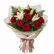 Букет цветов из:  Лилии и Розы #REPLACE_PRED# Здвинске