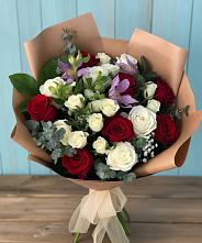 Букет цветов из:  Розы и Альстромерии в Здвинске