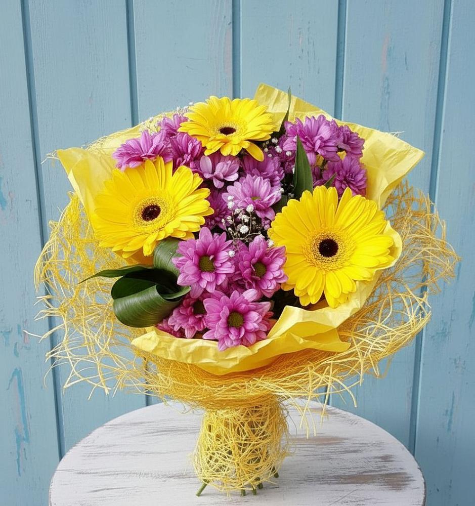 Букет цветов из: Хризантемы и Герберы в Здвинске