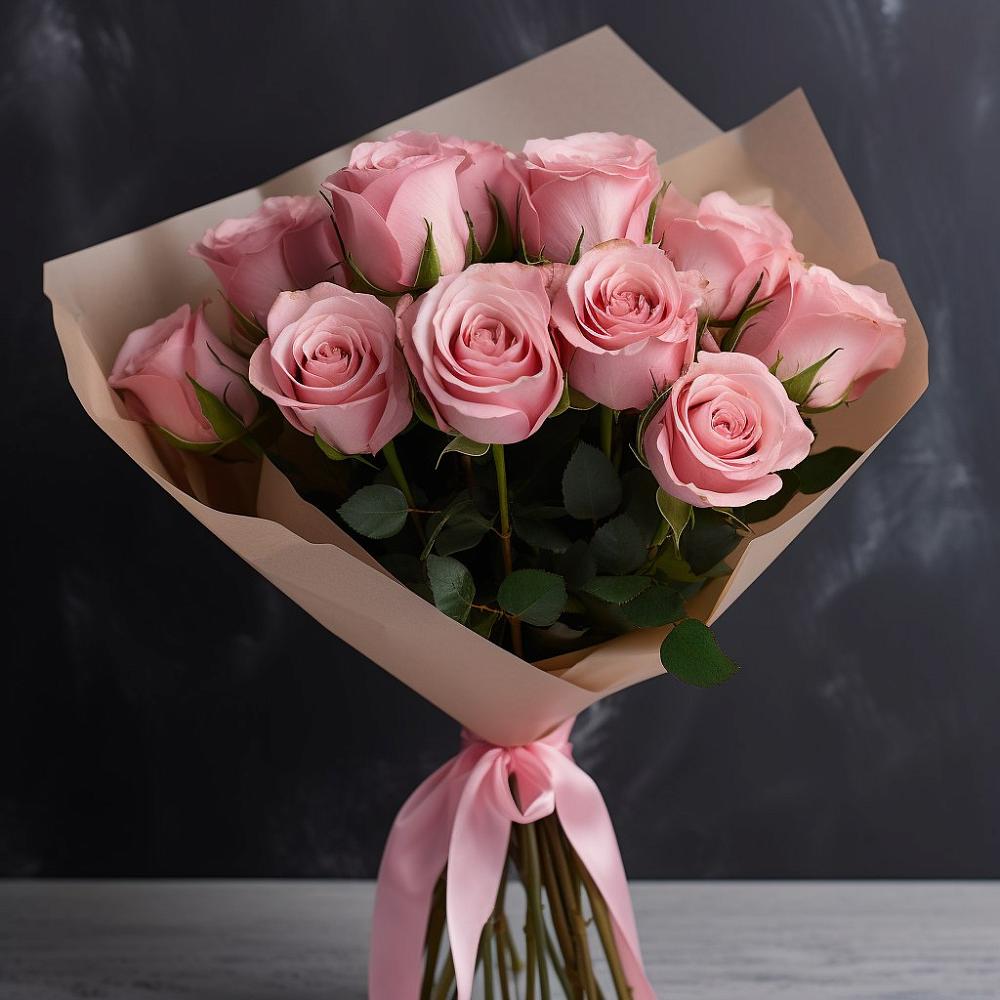 Букет 11 розовых роз в Здвинске