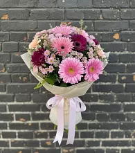 Букет цветов из:  Герберы и Хризантемы #REPLACE_PRED# Здвинске