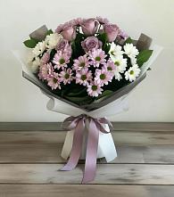 Букет цветов из:  Хризантемы и Розы #REPLACE_PRED# Здвинске
