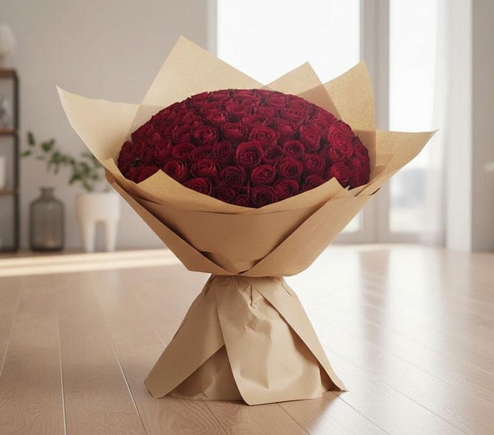 Букет 101 Красная роза в Здвинске