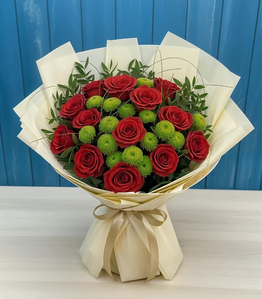 Букет цветов из: Розы и Хризантемы в Здвинске