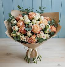 Букет цветов из:  Альстромерии и Розы в Здвинске